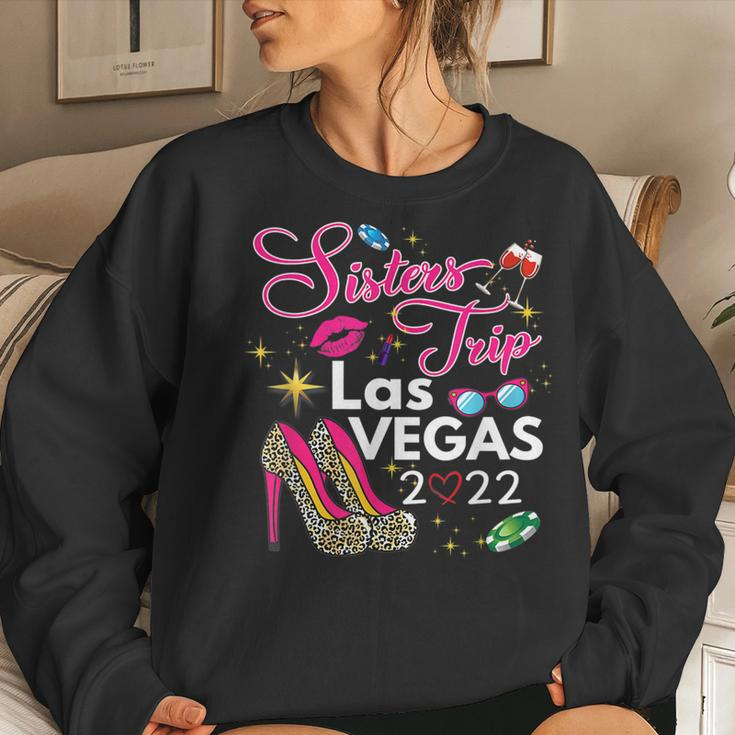 Las Vegas Sisters Trip 2022 Funny Sisters Trip High Heels V2 Women Crewneck Graphic Sweatshirt Gifts for Her