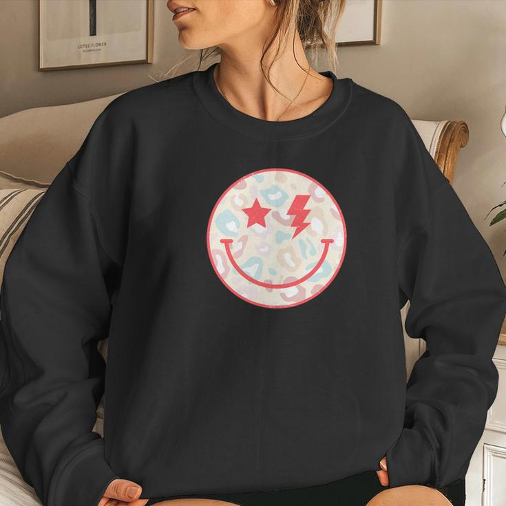 Retro Smiley Retro Vintage Custom V2 Women Crewneck Graphic Sweatshirt Gifts for Her