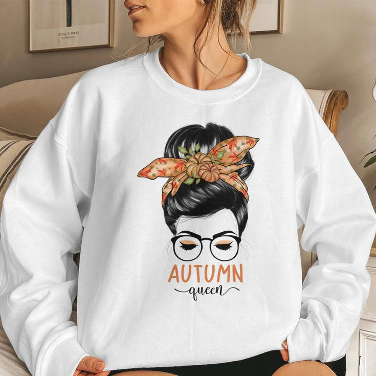 Cozy Autumn Fall Autumn Queen Awesome Gift For Girlfriend Women Crewneck Graphic Sweatshirt Gifts for Her
