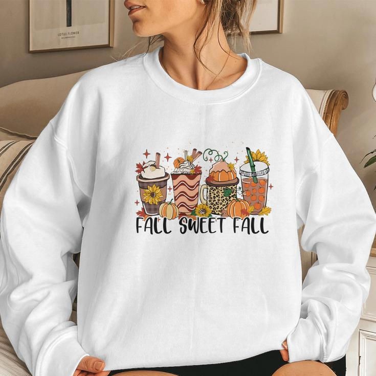 Fall Sweet Fall Thanksgiving Gifts Women Crewneck Graphic Sweatshirt Gifts for Her