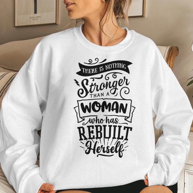 Strong Woman There Is Nothing Stronger Than A Woman Women Crewneck Graphic Sweatshirt Gifts for Her