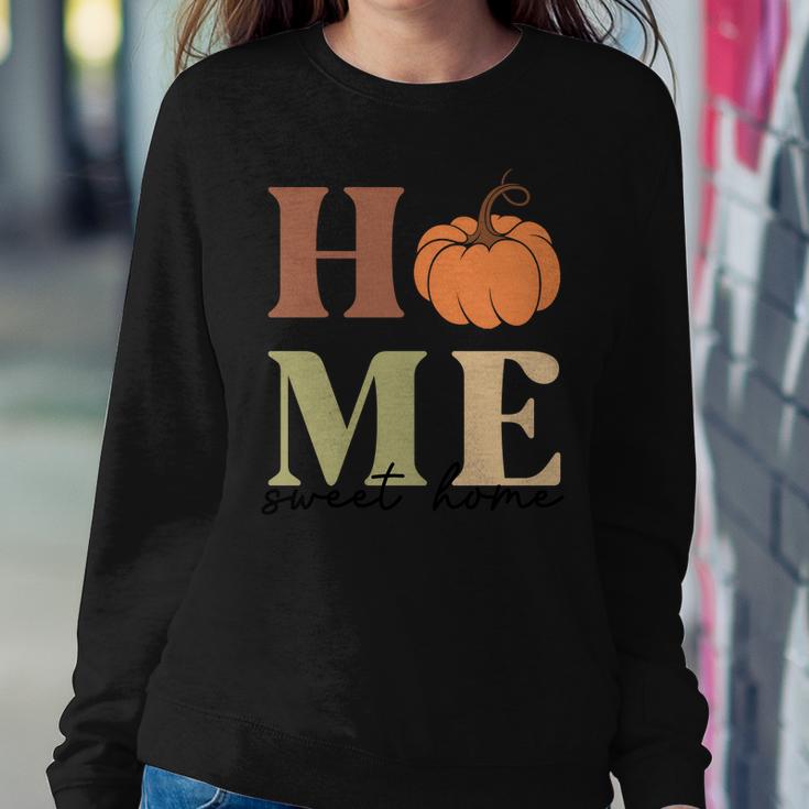 Pumpkin Home Sweet Home Cozy Fall Time Women Crewneck Graphic Sweatshirt