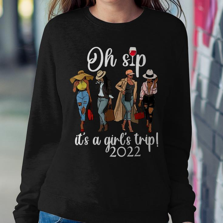 Girls Trip Oh Sip It’S A Girls Trip Wine Party  Women Crewneck Graphic Sweatshirt Personalized Gifts