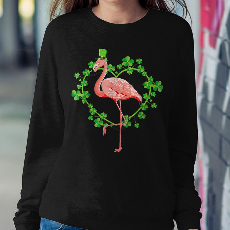 Irish Flamingo Green Lucky St Pattys Saint Patrick Day 2022 Women Crewneck Graphic Sweatshirt Personalized Gifts
