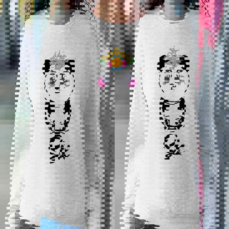 6 Year Old Gifts Cute Panda Birthday Girl 6Th Birthday Funny Women Crewneck Graphic Sweatshirt Personalized Gifts