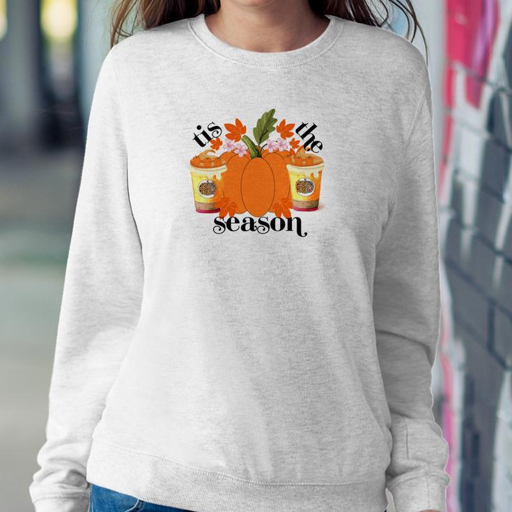 Funny Tis The Season Fall Weather Cozy Women Crewneck Graphic Sweatshirt Funny Gifts