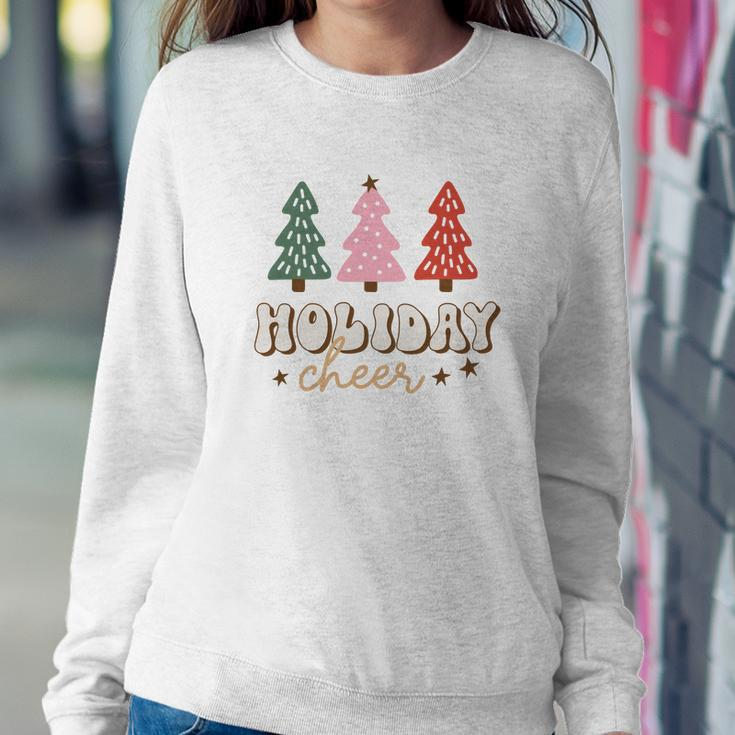 Retro Christmas Holiday Cheer Women Crewneck Graphic Sweatshirt Funny Gifts