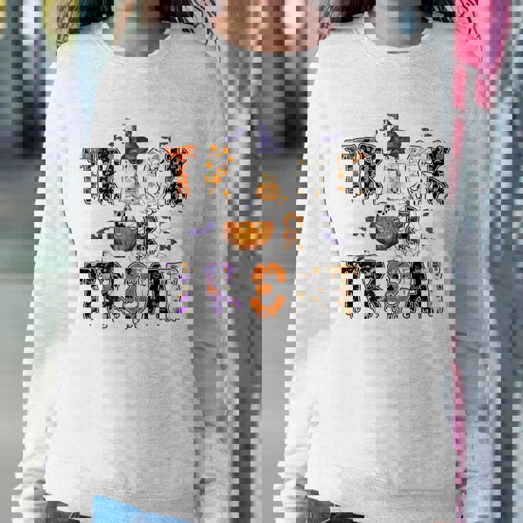Trick Or Teach Funny Teacher Halloween Costume Women Crewneck Graphic Sweatshirt Personalized Gifts