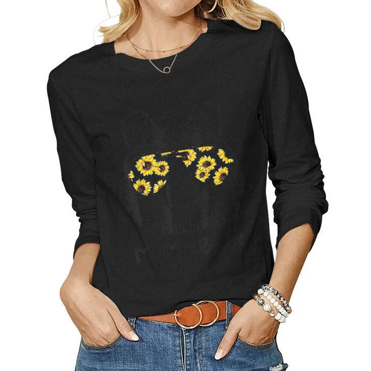 Colorful Sunflower Mama Bear Mother Bear Lover  Women Graphic Long Sleeve T-shirt