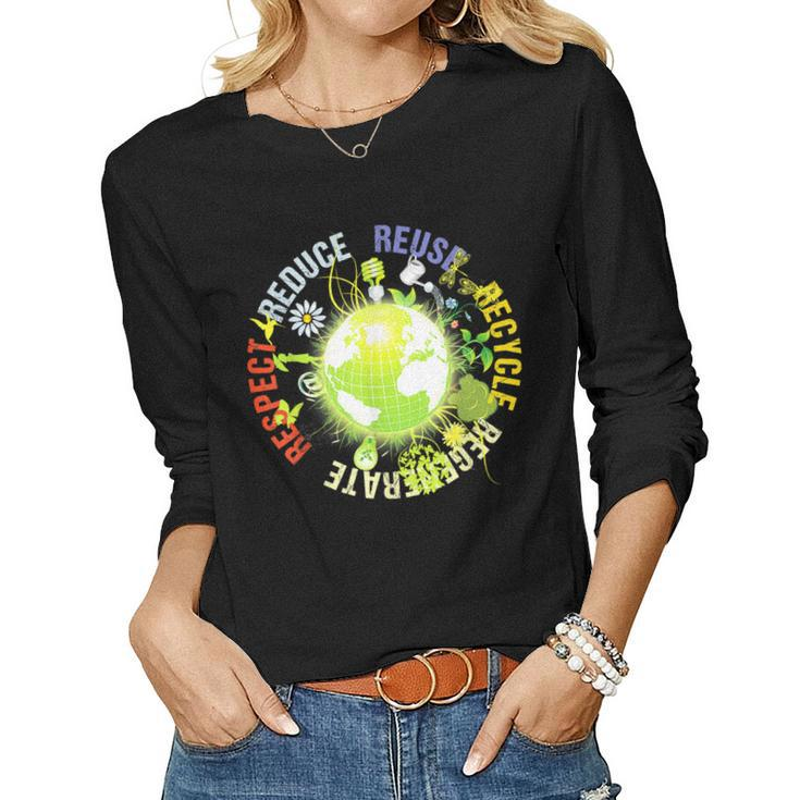 Love World Earth Day 2022  Mother Earth Day Everyday  V2 Women Graphic Long Sleeve T-shirt