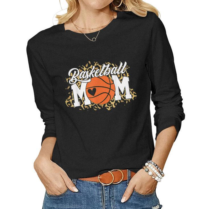 Mothers Day Gift Basketball Mom  Mom Game Day Outfit  Women Graphic Long Sleeve T-shirt