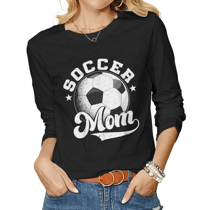 Soccer Mom Vintage Funny Soccer Mom  Mothers Day 2022  Women Graphic Long Sleeve T-shirt