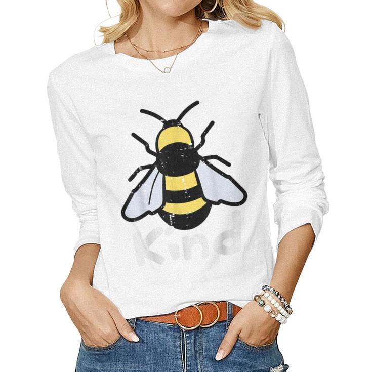 Bee Be Kind Kids Unity Day Orange Anti Bullying  Women Graphic Long Sleeve T-shirt