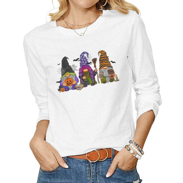 Gnomes Halloween Costumes For Women Funny Outfits Matching  Women Graphic Long Sleeve T-shirt