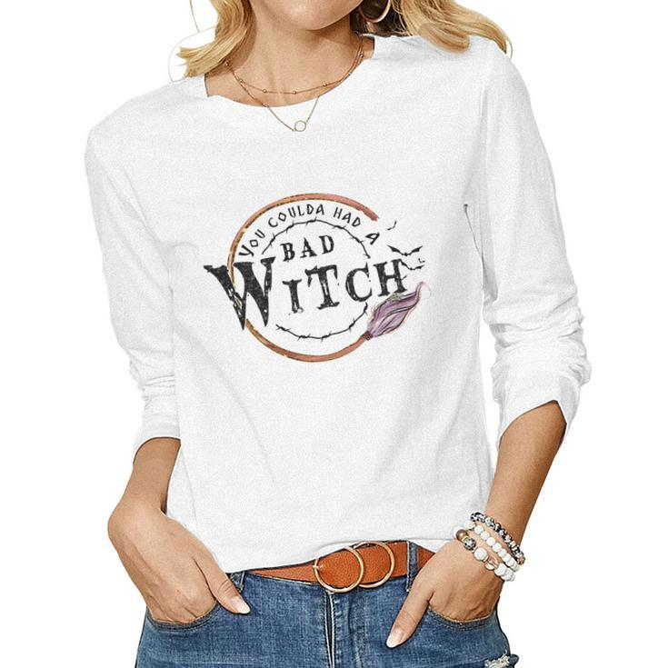 Hallowen Be Magical Witch You Could Had A Bad Witch Women Graphic Long Sleeve T-shirt
