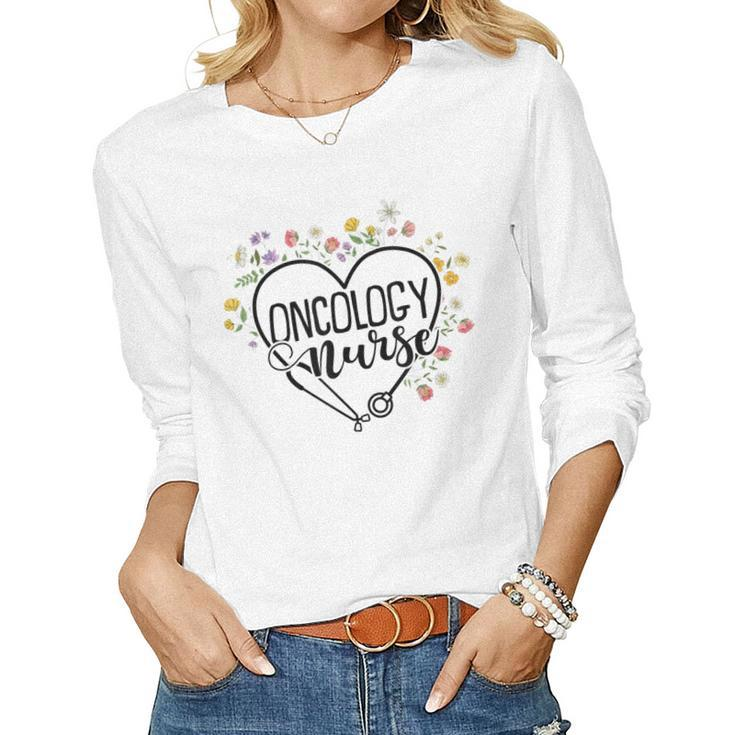 Oncology Crew Oncology Nurse  Women Graphic Long Sleeve T-shirt