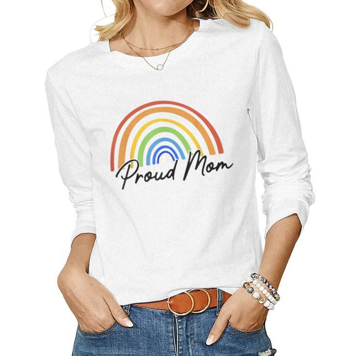 Proud Mom Rainbow  Lgbt Gay Pride Month  V2 Women Graphic Long Sleeve T-shirt