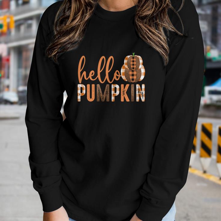 Hello Pumpkin Hello Fall V2 Women Graphic Long Sleeve T-shirt