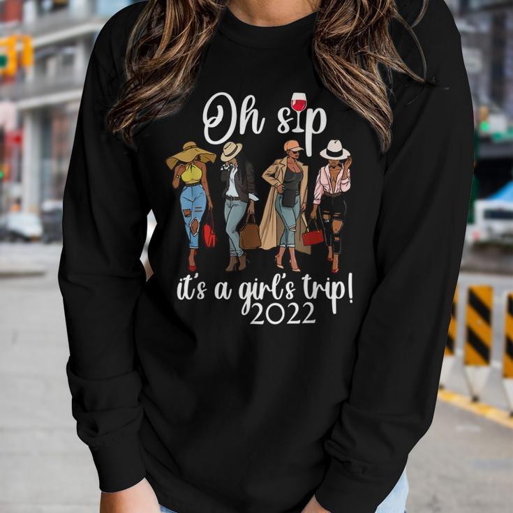 Girls Trip Oh Sip It’S A Girls Trip Wine Party  Women Graphic Long Sleeve T-shirt Gifts for Her