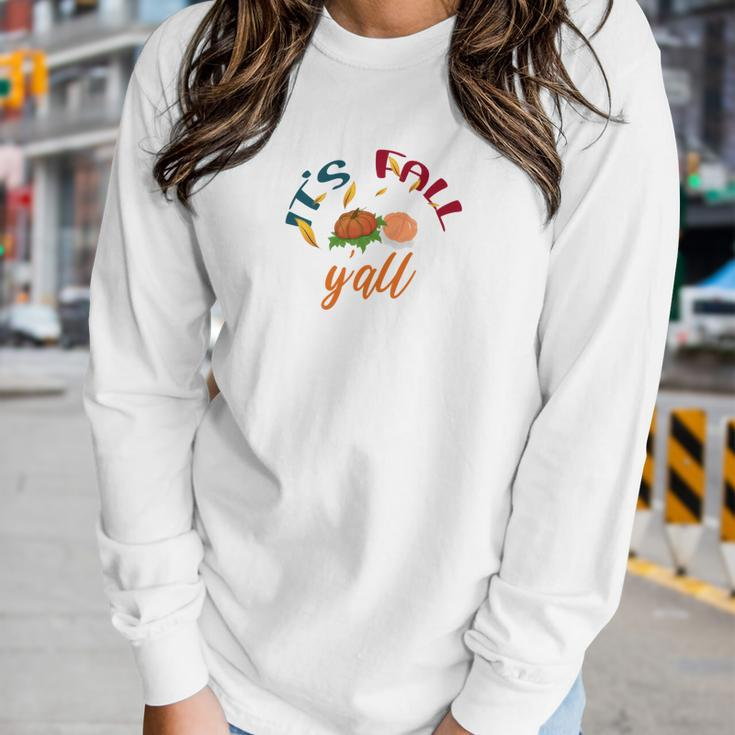 Funny Gift Its Fall Yall Women Graphic Long Sleeve T-shirt Gifts for Her