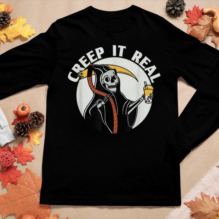 Creep It Real - Funny - Halloween  Women Graphic Long Sleeve T-shirt