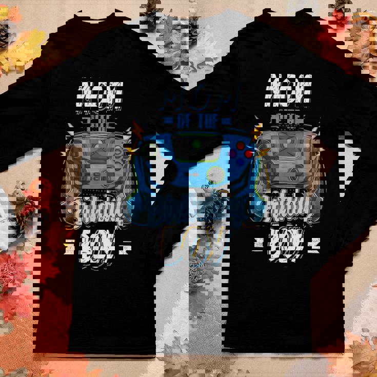 Mom Of The Birthday Boy Matching Family Video Gamer Party Women Graphic Long Sleeve T-shirt Personalized Gifts Mom Of The Birthday Boy Matching Family Video Gamer Party Women Graphic Long Sleeve T-shirt Personalized Gifts