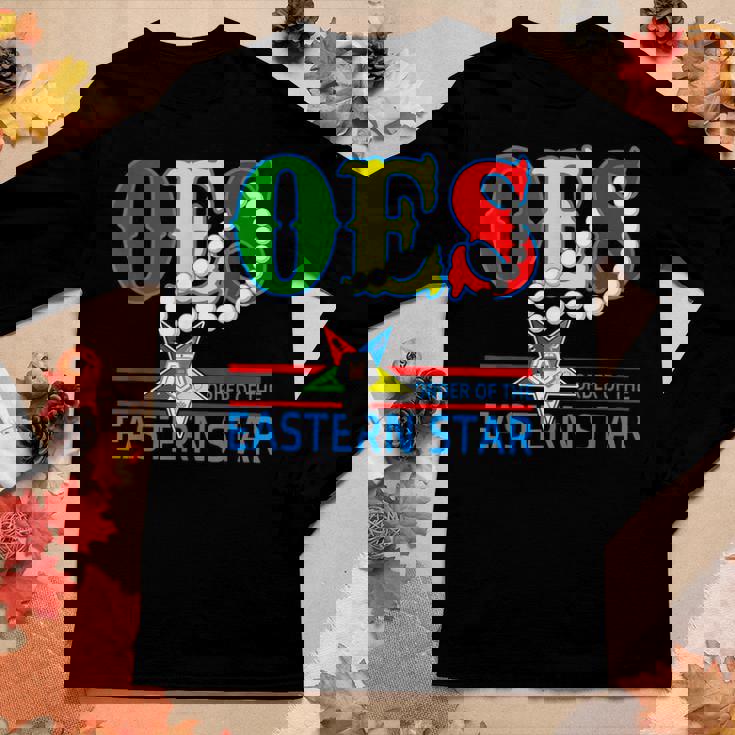 Oes Star Necklace Order Of The Eastern Star Mothers Day Women Graphic Long Sleeve T-shirt Personalized Gifts Oes Star Necklace Order Of The Eastern Star Mothers Day Women Graphic Long Sleeve T-shirt Personalized Gifts