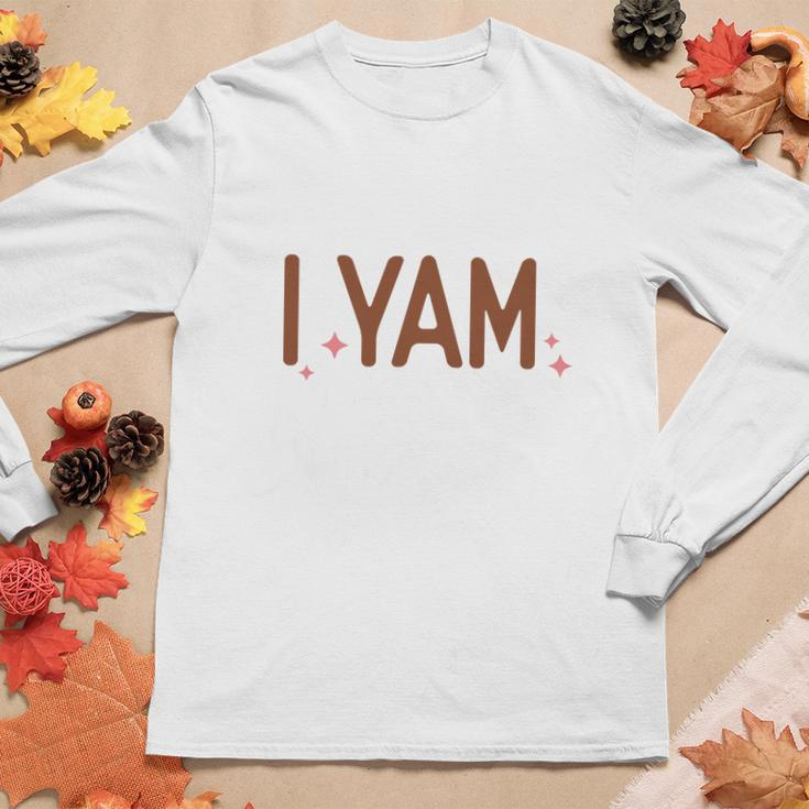 Funny Thanksgiving I Yam Women Graphic Long Sleeve T-shirt Funny Gifts