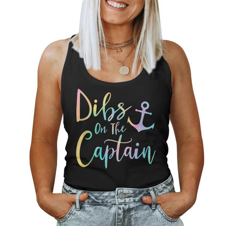 Dibs On The Captain Fire Captain Wife Girlfriend Sailing  Women Tank Top Basic Casual Daily Weekend Graphic