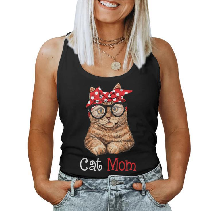 Funny Cat Mom Cat Lovers Mothers Day Mom Women Mothers Gift  Women Tank Top Basic Casual Daily Weekend Graphic