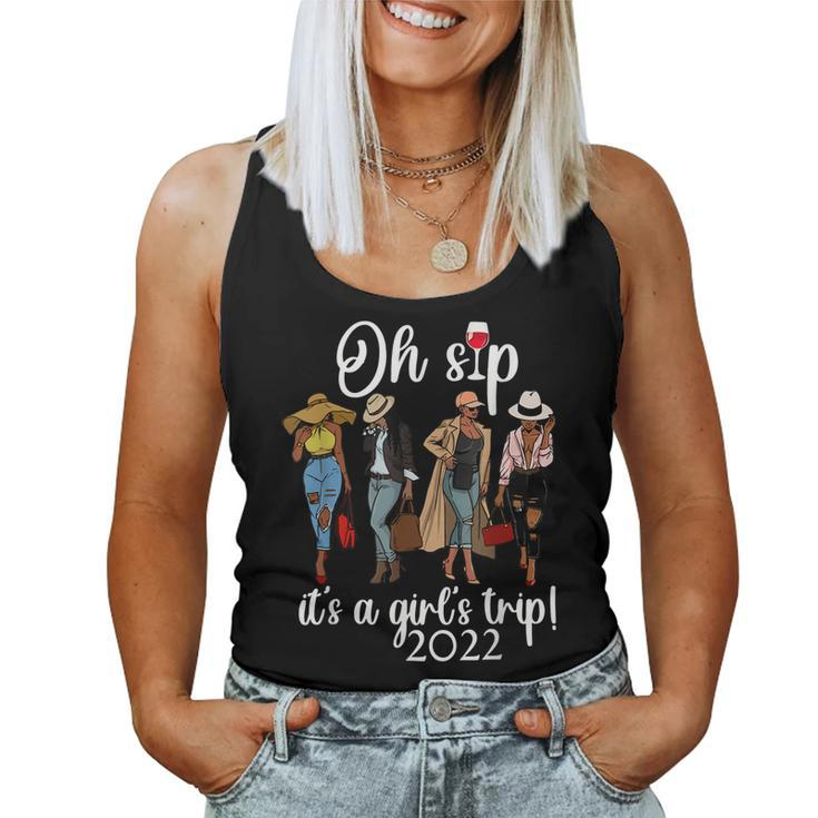 Girls Trip  Oh Sip It’S A Girls Trip Wine Party  Women Tank Top Basic Casual Daily Weekend Graphic