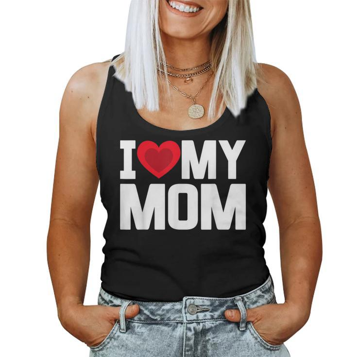 I Heart My Mom Love My Mom Happy Mothers Day Family Outfit  Women Tank Top Basic Casual Daily Weekend Graphic