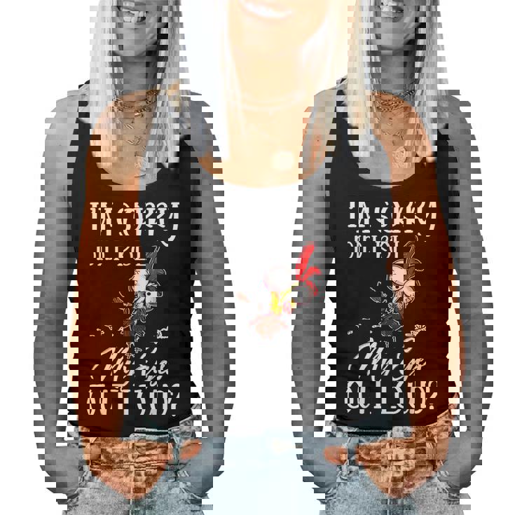 Im Sorry Did I Roll My Eyes Out Loud Chicken Sarcastic Women Tank Top Basic Casual Daily Weekend Graphic Im Sorry Did I Roll My Eyes Out Loud Chicken Sarcastic Women Tank Top Basic Casual Daily Weekend Graphic