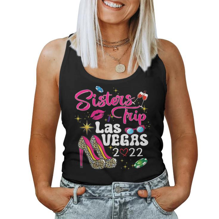 Las Vegas Sisters Trip 2022 Funny Sisters Trip High Heels  Women Tank Top Basic Casual Daily Weekend Graphic