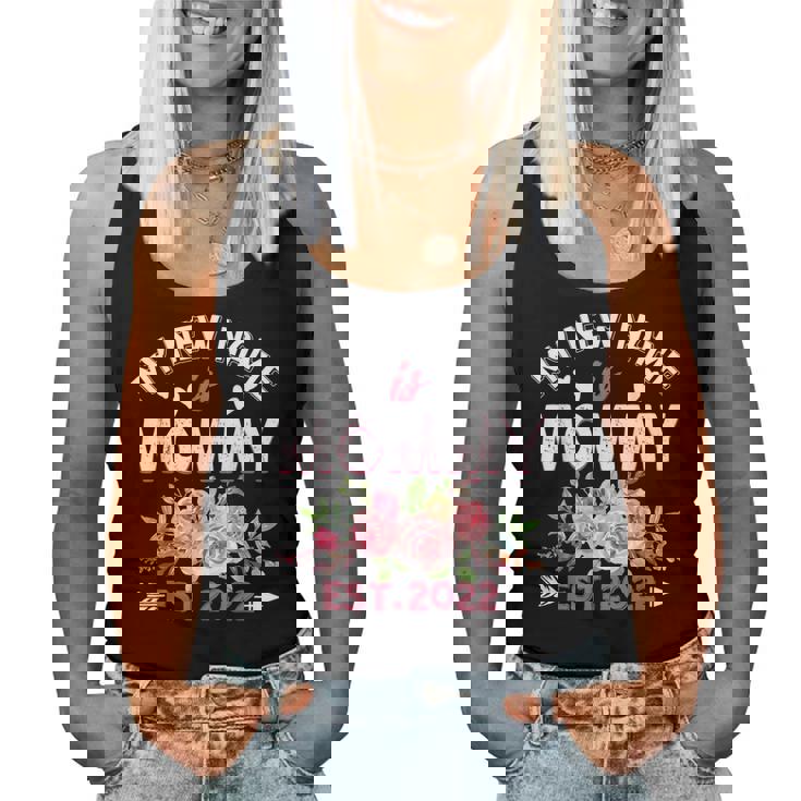 My New Name Is Mommy Est 2022 New Mom Expecting Parents Women Tank Top Basic Casual Daily Weekend Graphic
