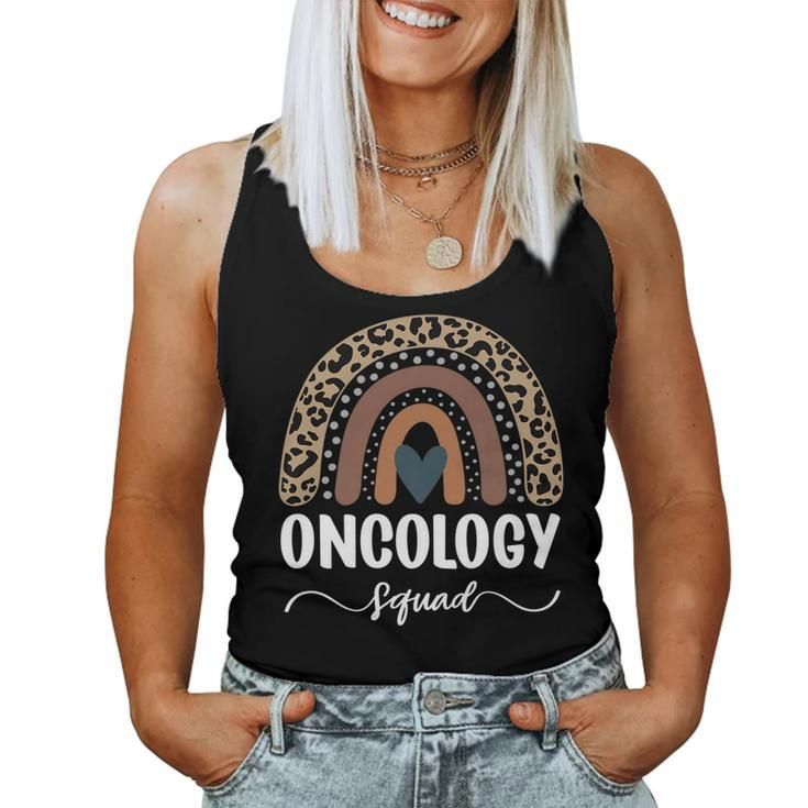 Oncology Squad Leopard Rainbow Matching Oncology Nurse Team   Women Tank Top Basic Casual Daily Weekend Graphic