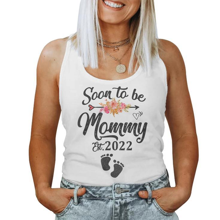 First Time Mom Pregnancy Soon To Be Mommy 2022 Mothers Day  Women Tank Top Basic Casual Daily Weekend Graphic