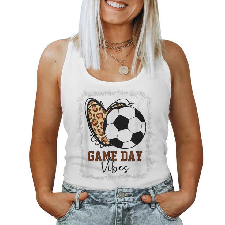 Funny Soccer Game Day Vibes Soccer Mom Game Day Season  Women Tank Top Basic Casual Daily Weekend Graphic