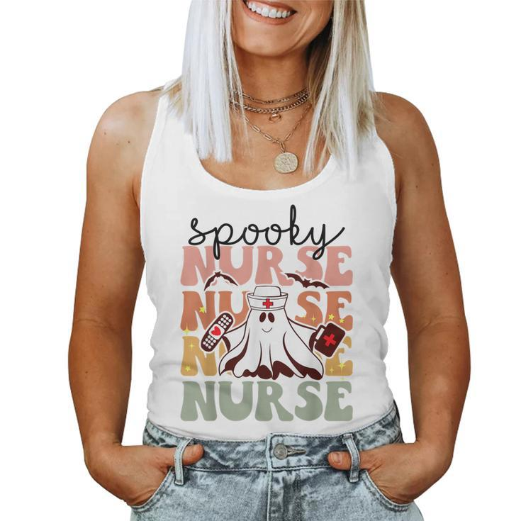 Groovy Nurse Costume Spooky Nurse Halloween  Women Tank Top Basic Casual Daily Weekend Graphic