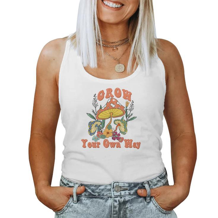 Grow Your Own Way Retro Vintage Custom V2 Women Tank Top Basic Casual Daily Weekend Graphic