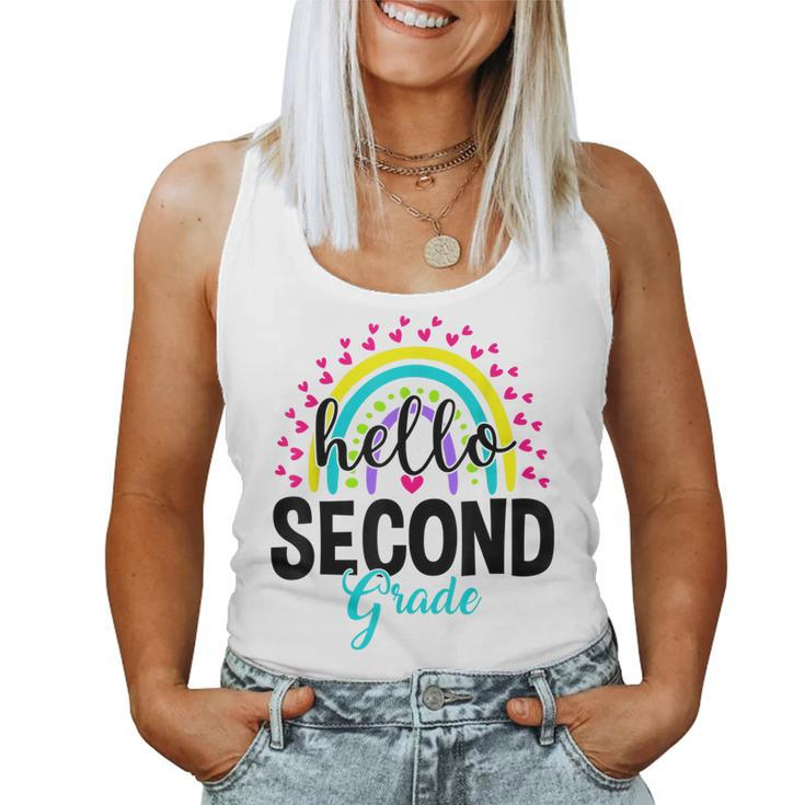 Hello Second Grade Team 2Nd Grade Back To School Teacher Kid  V3 Women Tank Top Basic Casual Daily Weekend Graphic