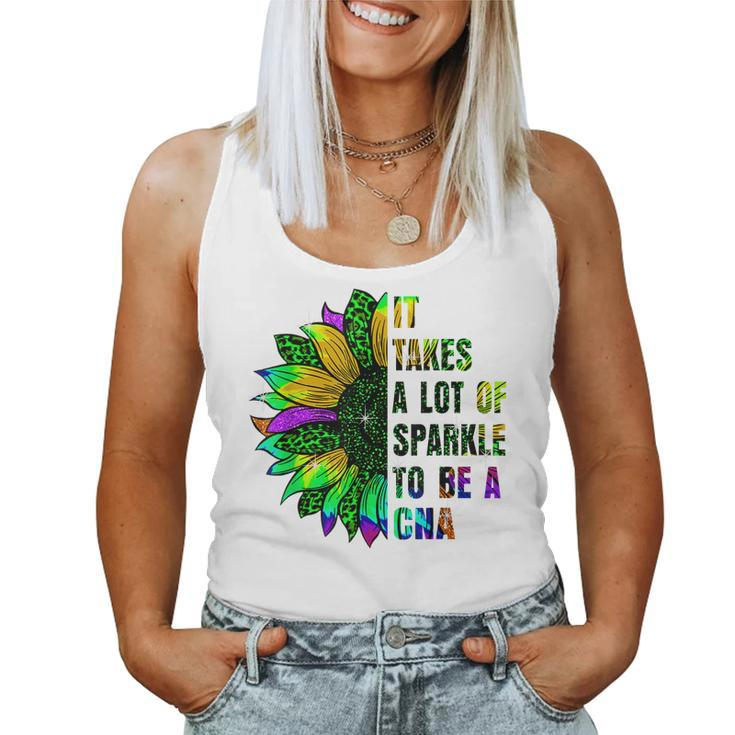 It Takes Lots Of Sparkle To Be Cna Nursing Cna Nurse  Women Tank Top Basic Casual Daily Weekend Graphic