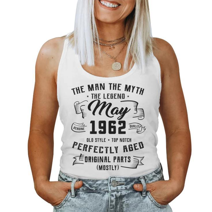 Man Myth Legend May 1962 60Th Birthday Gift 60 Years Old  Women Tank Top Basic Casual Daily Weekend Graphic