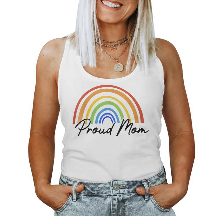 Proud Mom Rainbow  Lgbt Gay Pride Month  V2 Women Tank Top Basic Casual Daily Weekend Graphic