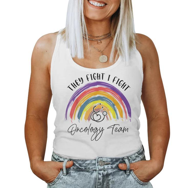Rainbow Oncology Team Oncologist Oncology Nurse  Women Tank Top Basic Casual Daily Weekend Graphic