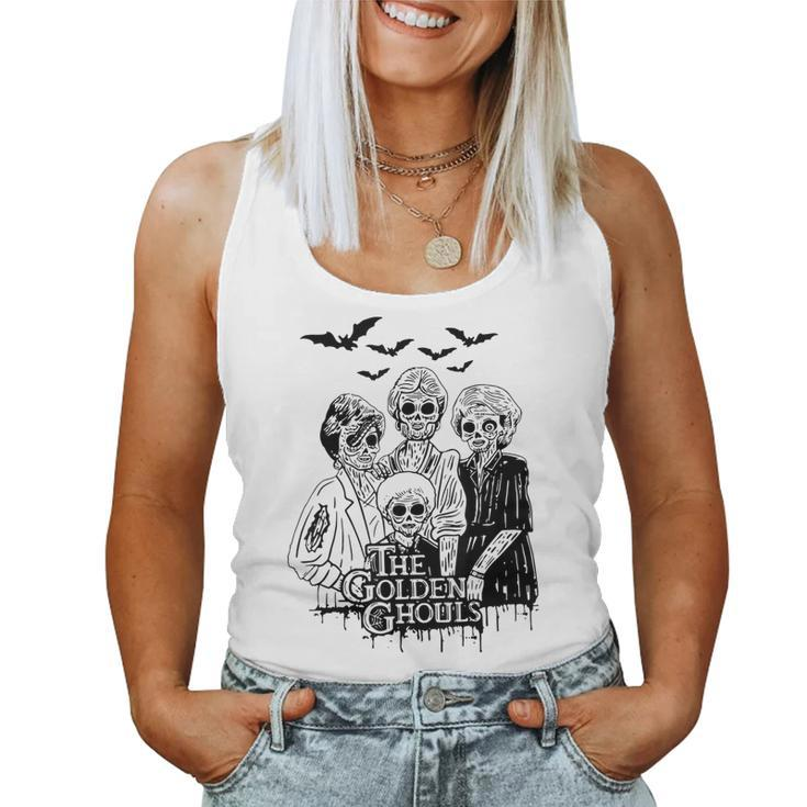 Women The Golden Ghouls Skeleton Bat Halloween Costumes  Women Tank Top Basic Casual Daily Weekend Graphic
