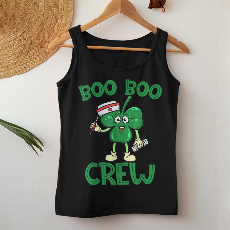 Boo Boo Crew Nurse St Patricks Day Lucky Shamrock Nurse Women Tank Top Basic Casual Daily Weekend Graphic Personalized Gifts