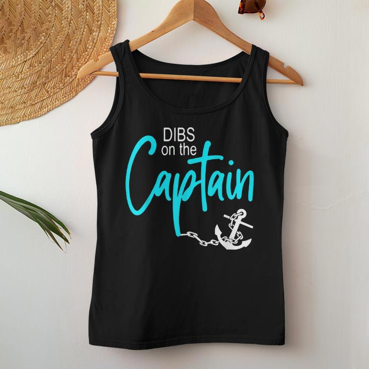 Dibs On The Captain Fire Captain Wife Girlfriend Sailing Women Tank Top Basic Casual Daily Weekend Graphic Personalized Gifts