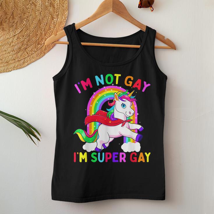 I Can't Even Think Straight Women's Tank Top - LGBT Rainbow Gay Pride Funny Graphic Shirt, 100% Cotton