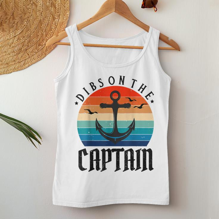 Funny Captain Wife Dibs On The Captain V11 Women Tank Top Basic Casual Daily Weekend Graphic Personalized Gifts